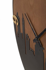 Wanduhr City Schwarz Braun – Wanduhr