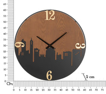 Wanduhr City Schwarz Braun – Wanduhr