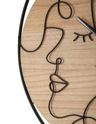 Wanduhr Blätter Schwarz Braun 60 cm A – Uhr Wohnzimmer