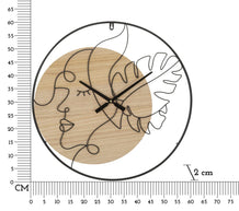 Wanduhr Blätter Schwarz Braun 60 cm A – Uhr Wohnzimmer