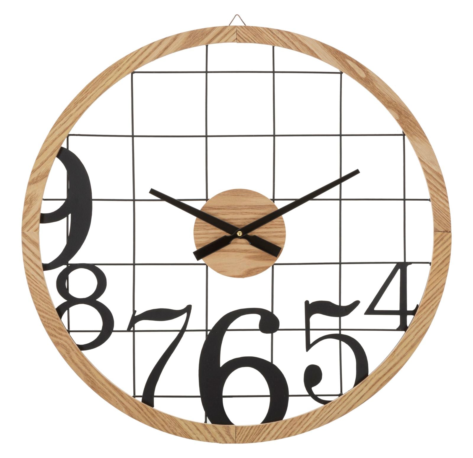 Wanduhr Ziffern Schwarz Braun 60 cm – Uhr Wohnzimmer