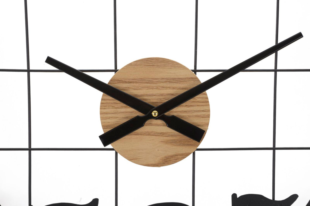 Wanduhr Ziffern Schwarz Braun 60 cm – Uhr Wohnzimmer