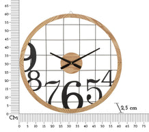 Wanduhr Ziffern Schwarz Braun 60 cm – Uhr Wohnzimmer