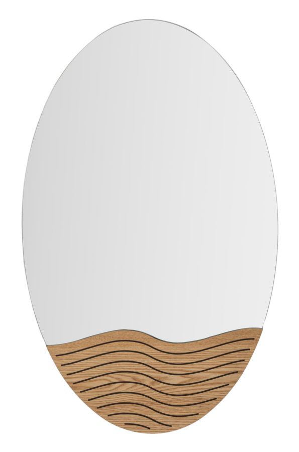 Spiegel Rund Linien Bunt 80 cm