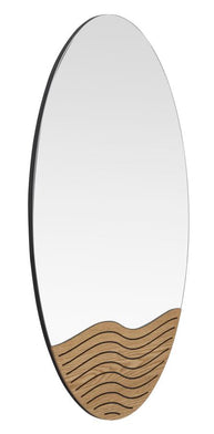 Spiegel Rund Linien Bunt 80 cm