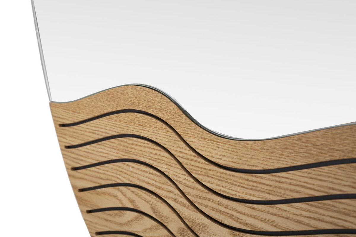 Spiegel Rund Linien Bunt 80 cm