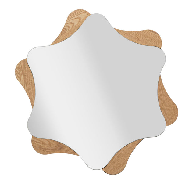 Spiegel Rund Stern Natural 80 cm