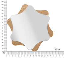 Spiegel Rund Stern Natural 80 cm