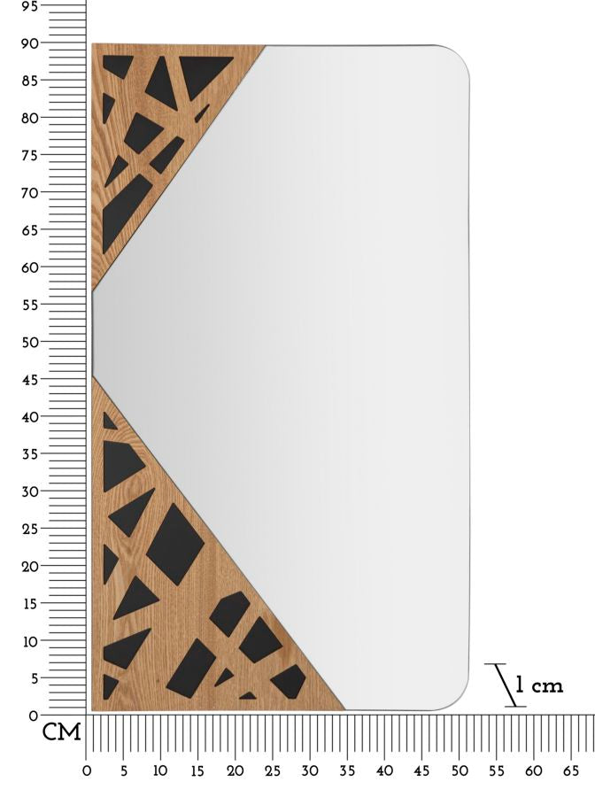 Wandspiegel Angle Bunt 90 cm
