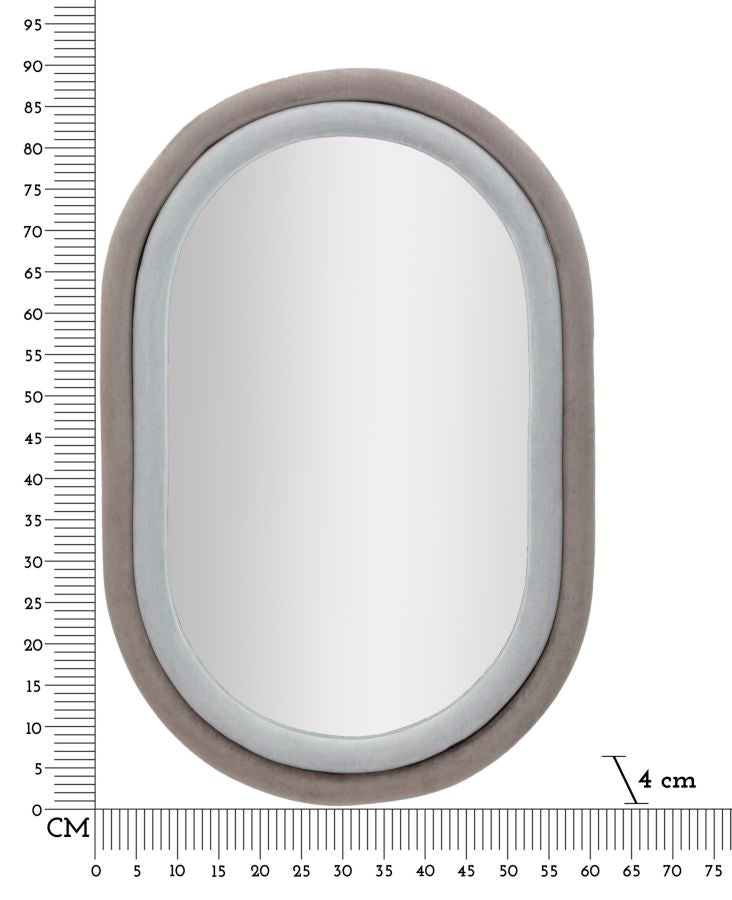 Wandspiegel Antony Grau Bunt 90 cm