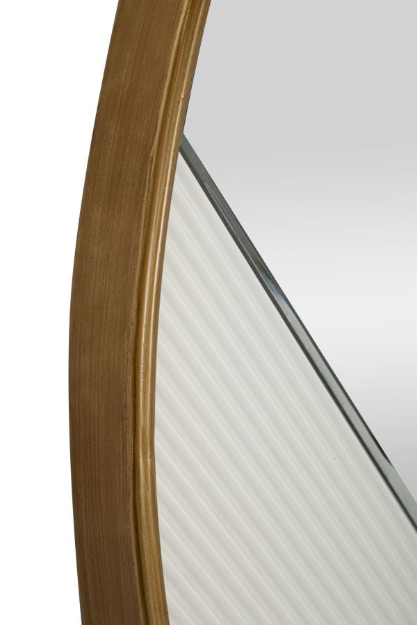 Spiegel Rund Tolosa Weiß Gold 80 cm
