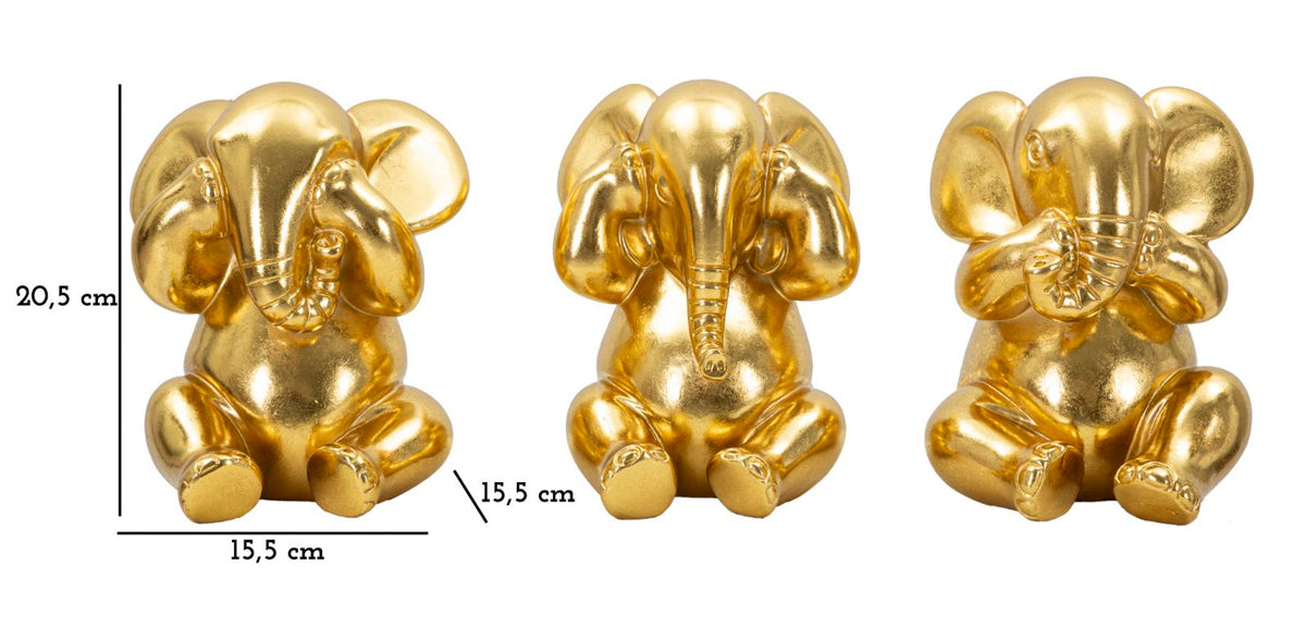 Elefant Figur Deko Set 3-teilig – Tierfigur