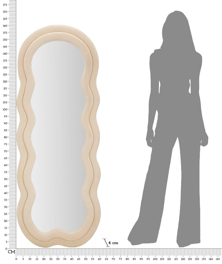 Wandspiegel Miki Creme 160 cm