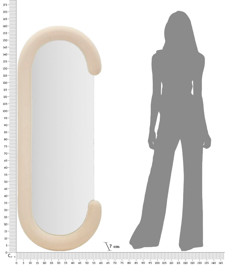 Wandspiegel Chantal Creme 160 cm