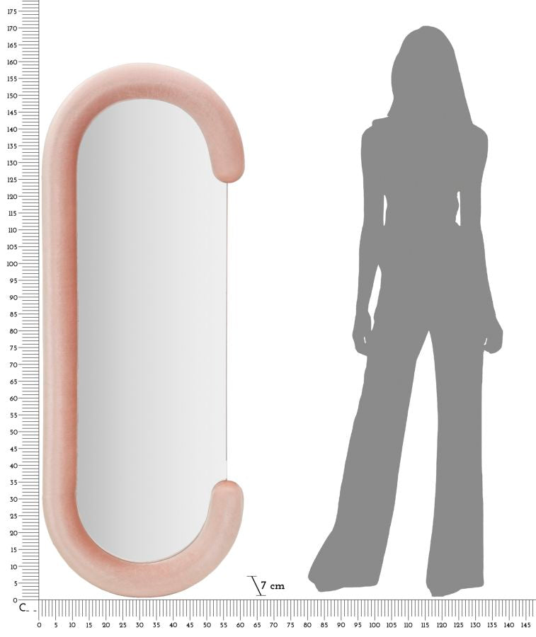 Wandspiegel Chantal Rosa 160 cm