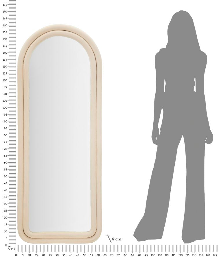 Wandspiegel Cloe Creme 160 cm