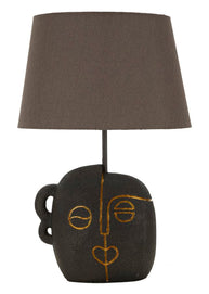 Tischlampe Tribal A Braun Gold 46 cm – Tischleuchte