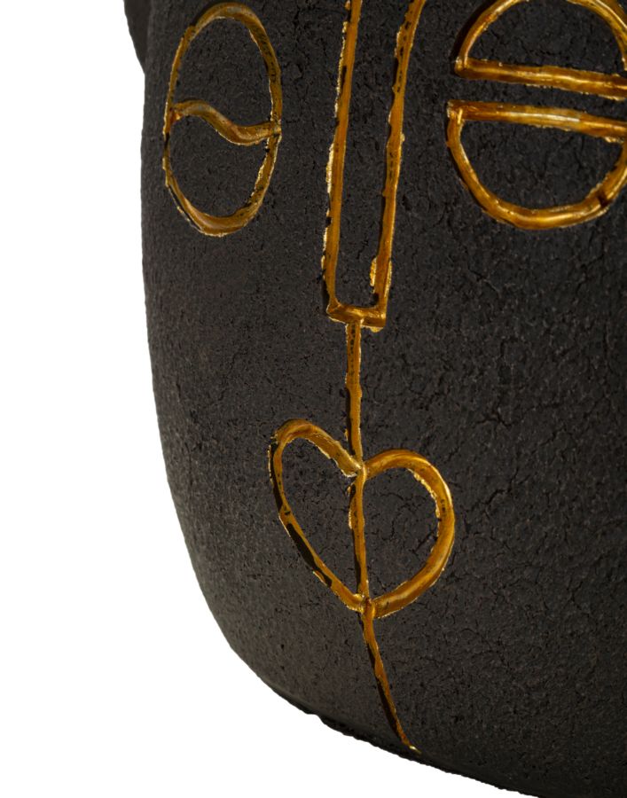 Tischlampe Tribal A Braun Gold 46 cm – Tischleuchte
