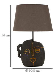 Tischlampe Tribal A Braun Gold 46 cm – Tischleuchte
