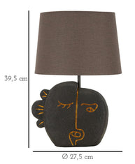 Tischlampe Tribal B Braun Gold 39,5 cm – Tischleuchte