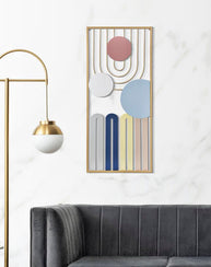 Wandpaneel Geometrisch Bunt 37×84 cm – Wanddeko