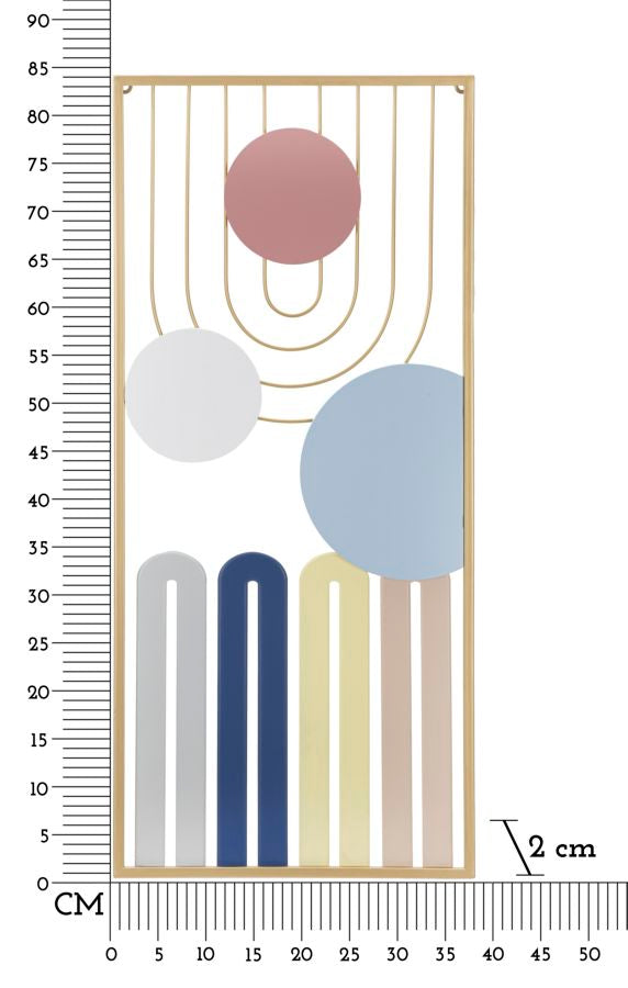Wandpaneel Geometrisch Bunt 37×84 cm – Wanddeko