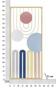 Wandpaneel Geometrisch Bunt 37×84 cm – Wanddeko