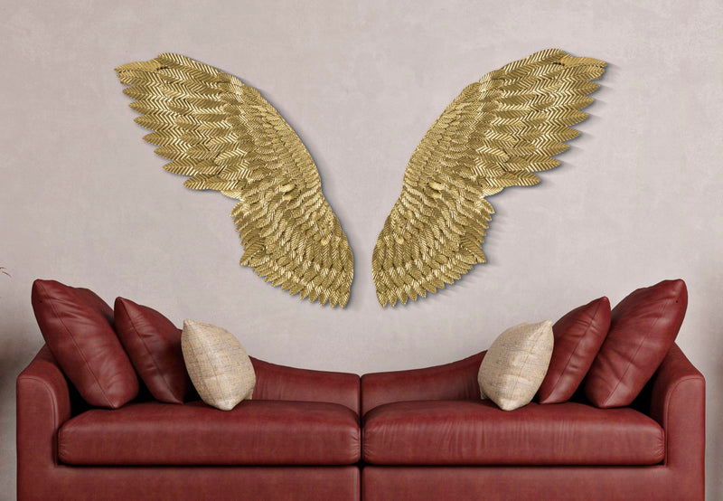 Wandpaneel Flügel Gold 146 cm – Wanddeko