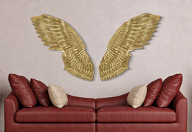 Wandpaneel Flügel Gold 146 cm – Wanddeko