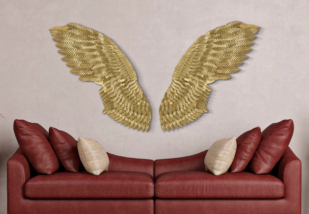 Wandpaneel Flügel Gold 146 cm – Wanddeko