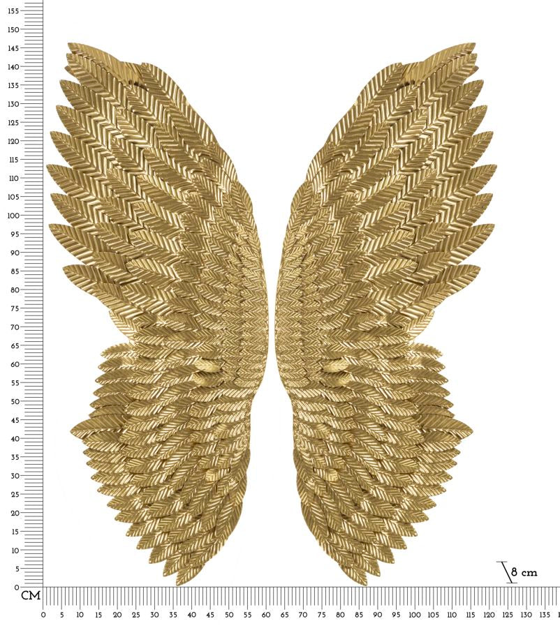 Wandpaneel Flügel Gold 146 cm – Wanddeko