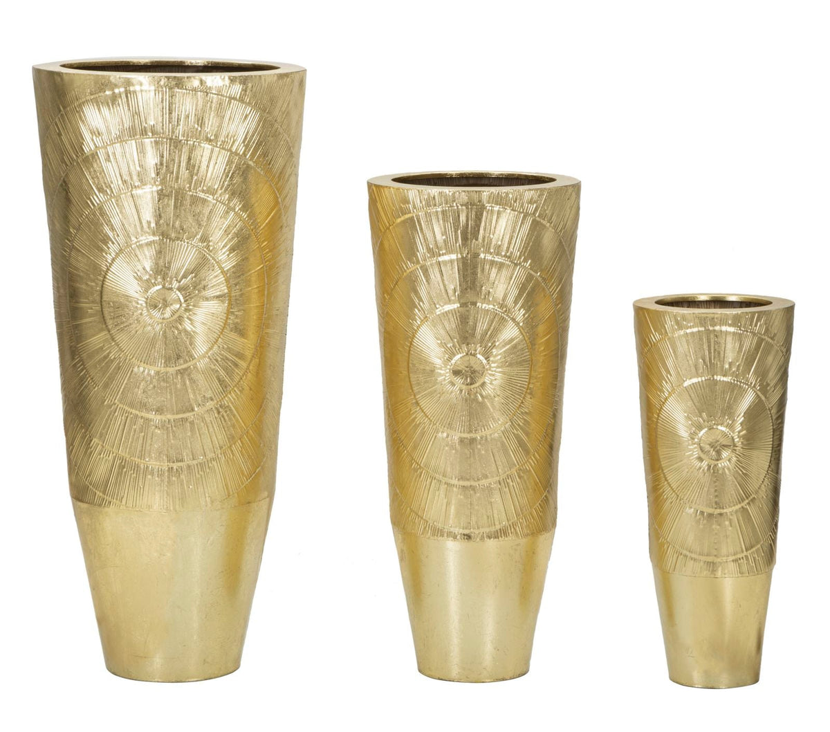 Bodenvase Goldely Gold 3er Set 114,9 cm