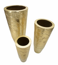 Bodenvase Goldely Gold 3er Set 114,9 cm