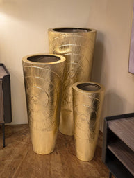 Bodenvase Goldely Gold 3er Set 114,9 cm