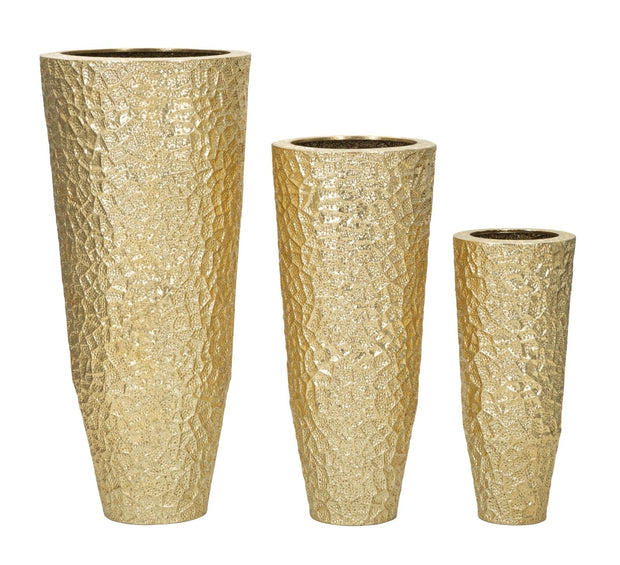 Bodenvase Glasy Gold 3er Set 114,9 cm