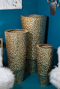 Bodenvase Glasy Gold 3er Set 114,9 cm