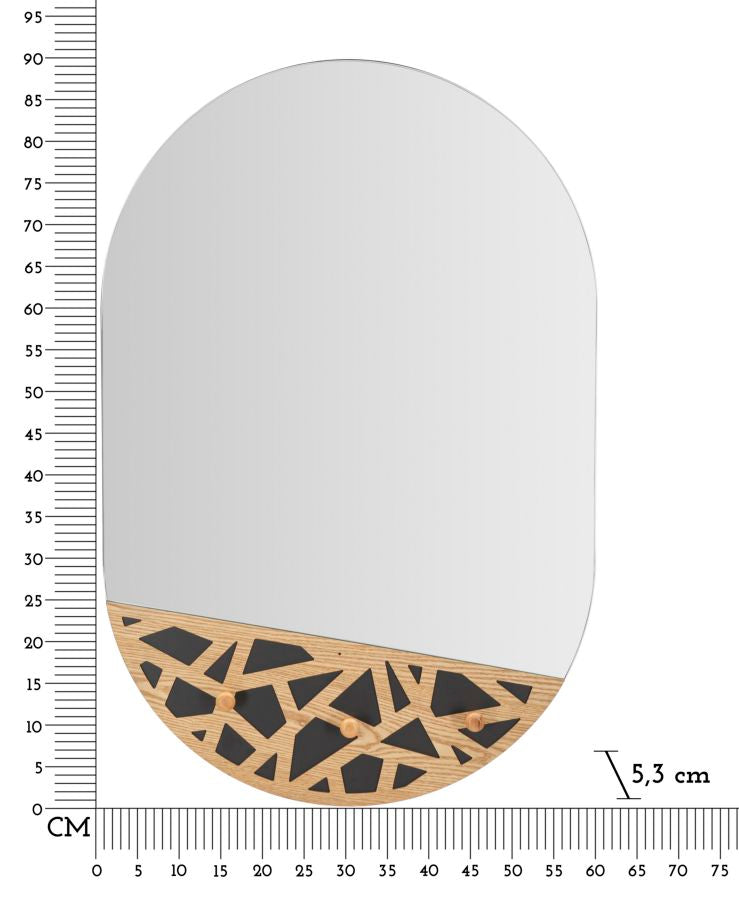 Wandspiegel Capp Bunt 90 cm