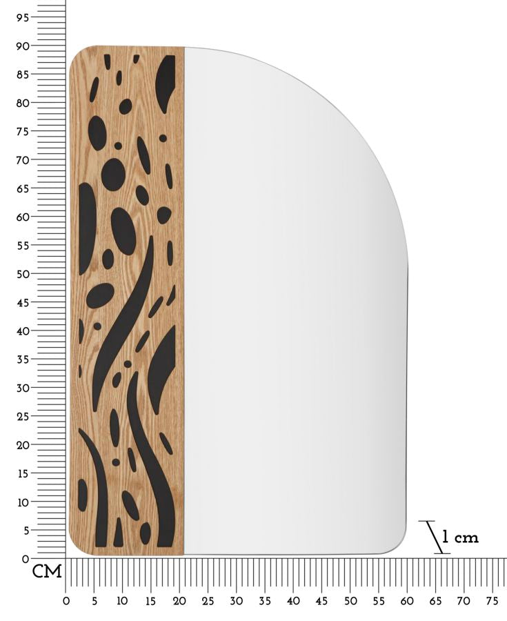 Spiegel Rund Terry Bunt 90 cm