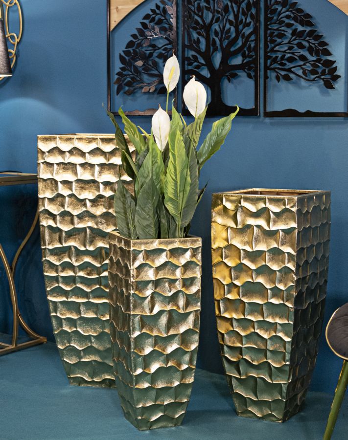 Bodenvase Glody Gold 3er Set 94 cm
