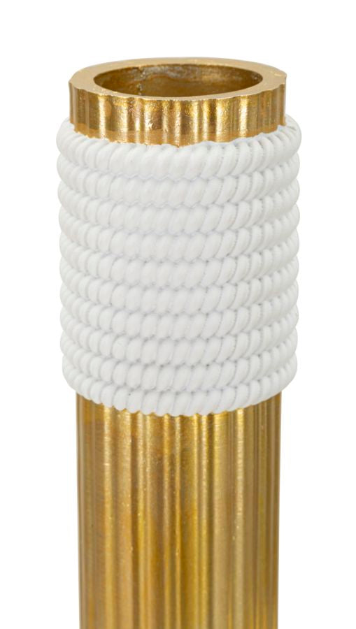 Blumenvase Bann Gold Weiß 30,5 cm – Dekovase