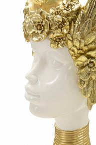 Athena Büste Weiß Gold 38 cm – Antike Skulptur