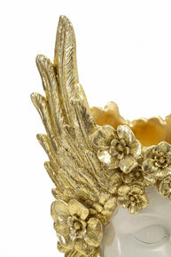 Athena Büste Weiß Gold 38 cm – Antike Skulptur