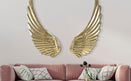 Flügel Gold Set 60 cm – 3D Wandbild Metall