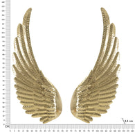 Flügel Gold Set 60 cm – 3D Wandbild Metall