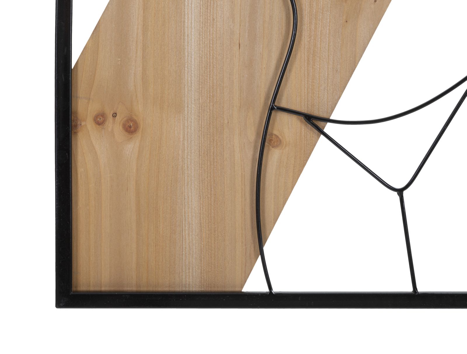 Wandpaneel Frau Strip Schwarz Braun 50×90 cm A – Wanddeko