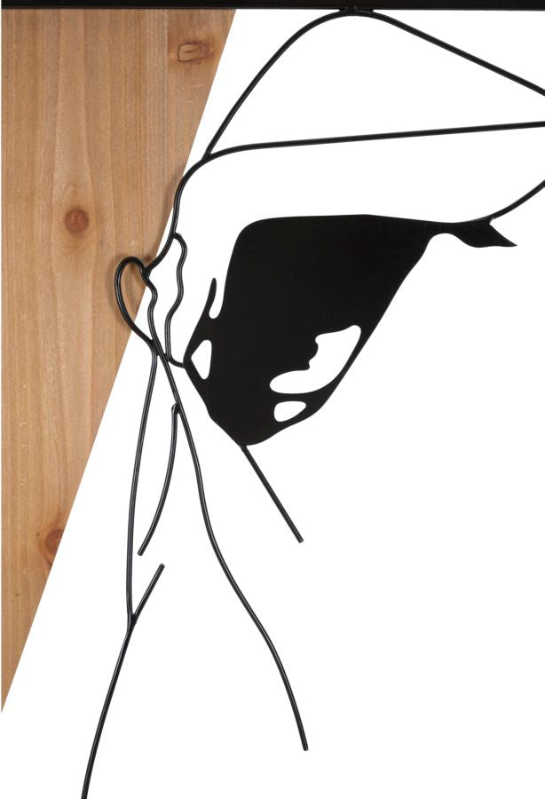 Wandpaneel Frau Strip Schwarz Braun 50×90 cm B – Wanddeko