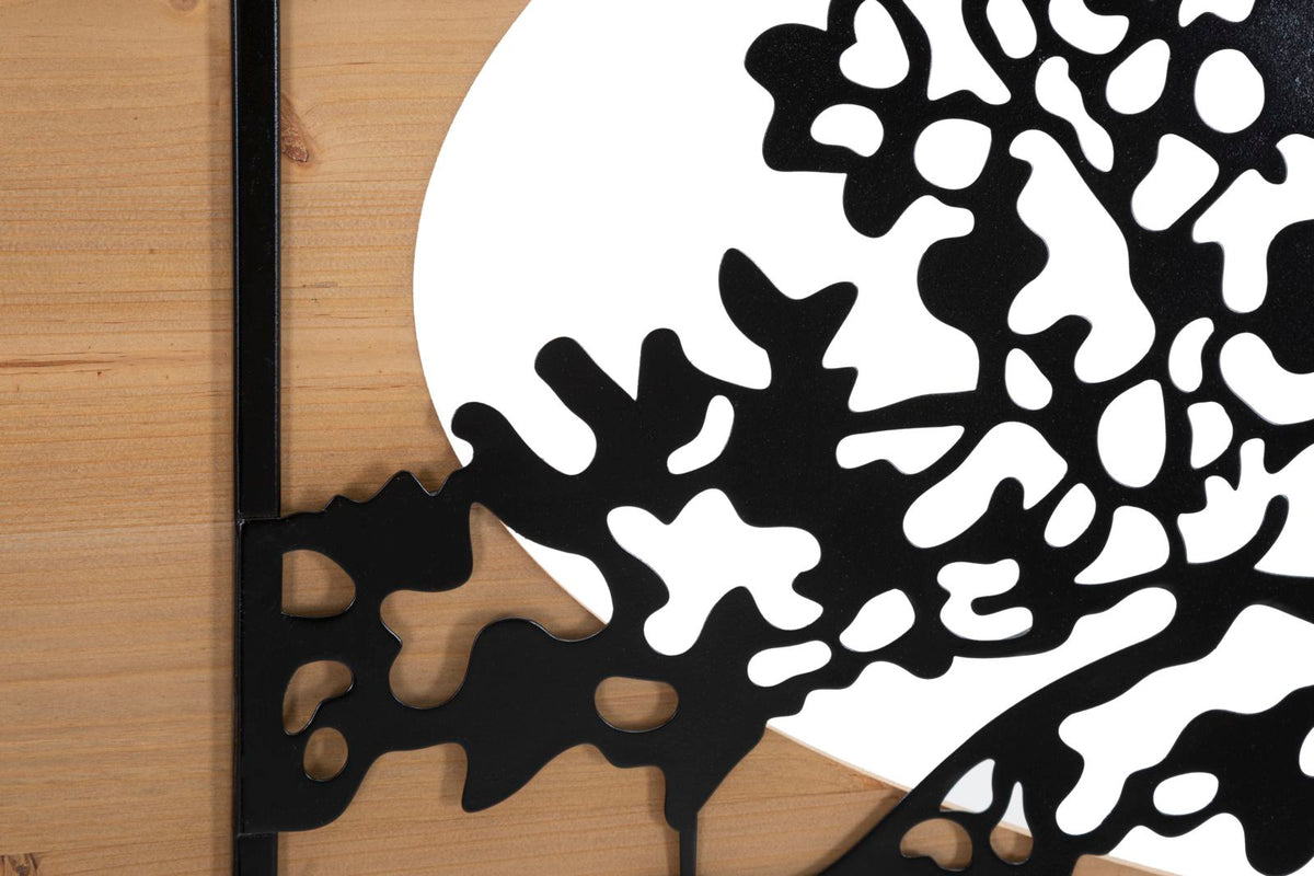 Wandpaneel Baum Schwarz Braun 90 cm – Wanddeko