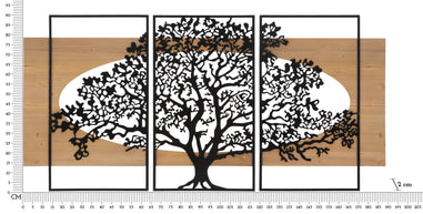 Wandpaneel Baum Schwarz Braun 90 cm – Wanddeko