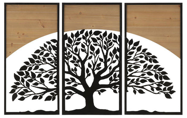 Wandpaneel Baum Schwarz Braun 70 cm – Wanddeko