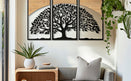 Wandpaneel Baum Schwarz Braun 70 cm – Wanddeko